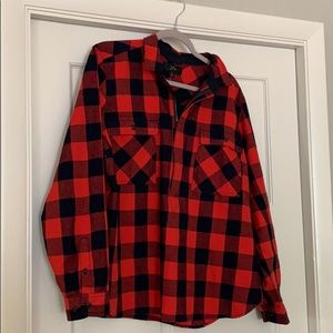 NWT JCrew Buffalo checkered wool blend zip up